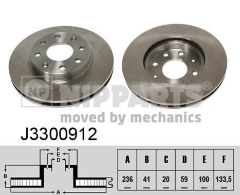 NIPPARTS Тормозной диск J3300912