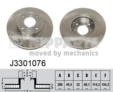 NIPPARTS Тормозной диск J3301076