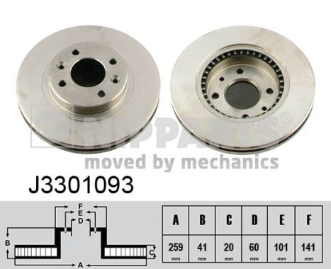 NIPPARTS Тормозной диск J3301093