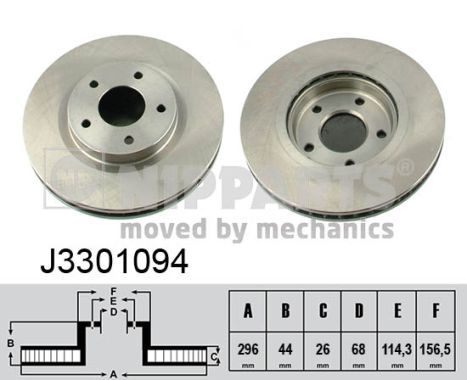 NIPPARTS Тормозной диск J3301094