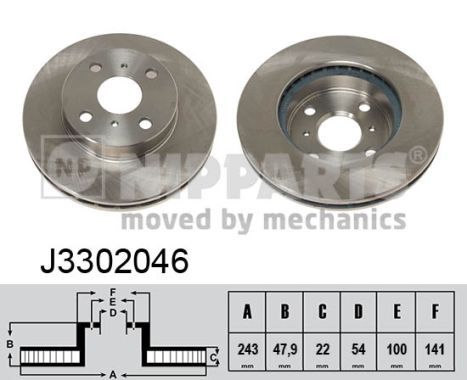 NIPPARTS Тормозной диск J3302046