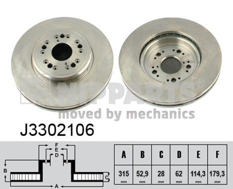 NIPPARTS Тормозной диск J3302106