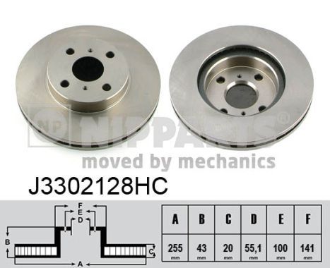 NIPPARTS Тормозной диск J3302128HC