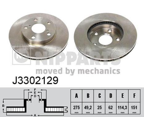 NIPPARTS Тормозной диск J3302129