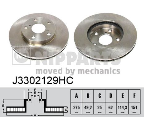 NIPPARTS Тормозной диск J3302129HC