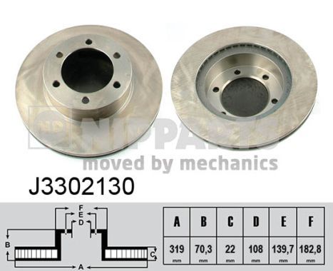 NIPPARTS Тормозной диск J3302130