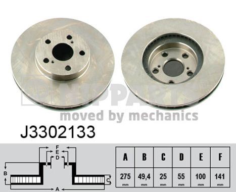 NIPPARTS Тормозной диск J3302133