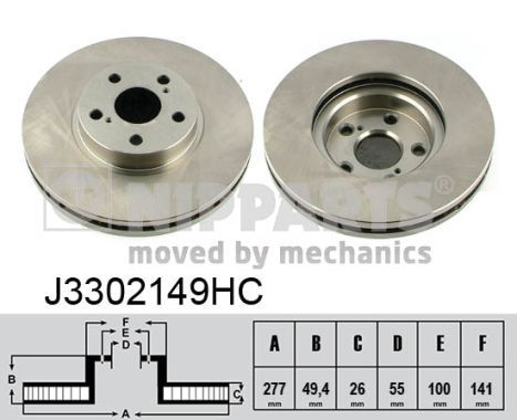 NIPPARTS Тормозной диск J3302149HC