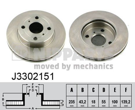 NIPPARTS Тормозной диск J3302151