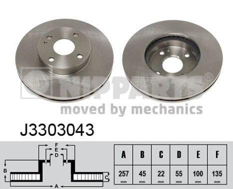 NIPPARTS Тормозной диск J3303043