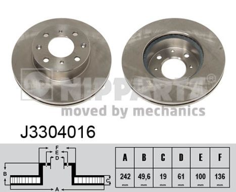 NIPPARTS Тормозной диск J3304016