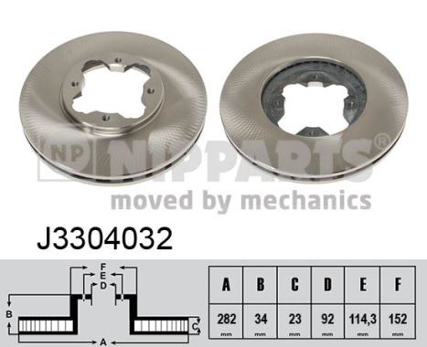 NIPPARTS Тормозной диск J3304032