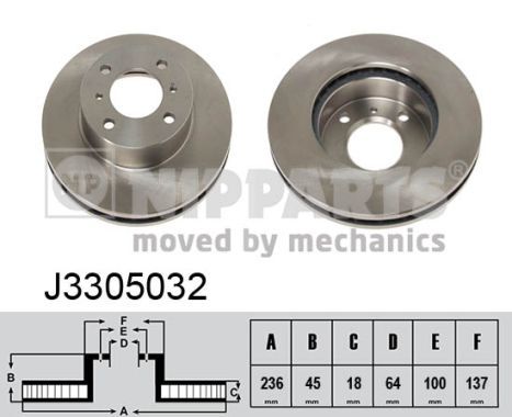 NIPPARTS Тормозной диск J3305032