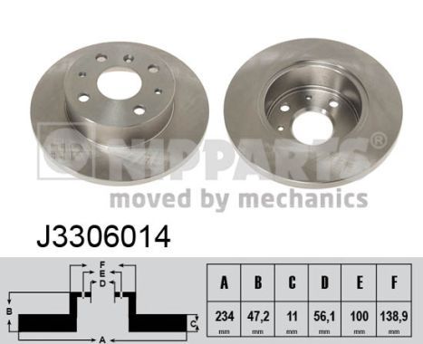 NIPPARTS Тормозной диск J3306014