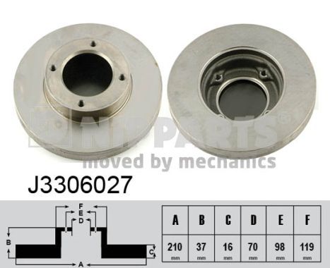 NIPPARTS Тормозной диск J3306027