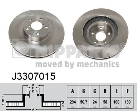 NIPPARTS Тормозной диск J3307015