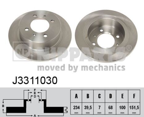 NIPPARTS Тормозной диск J3311030