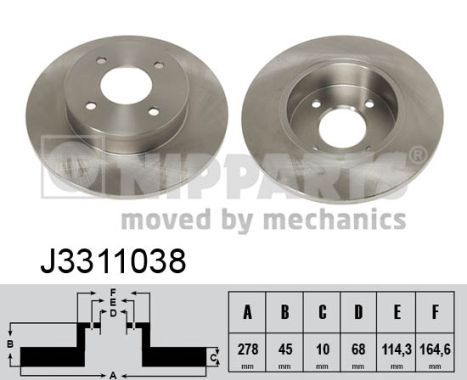 NIPPARTS Тормозной диск J3311038