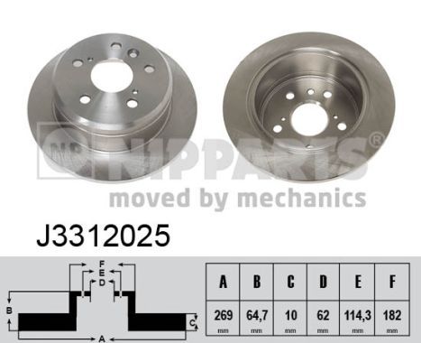 NIPPARTS Тормозной диск J3312025