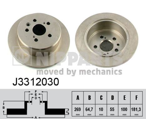 NIPPARTS Тормозной диск J3312030