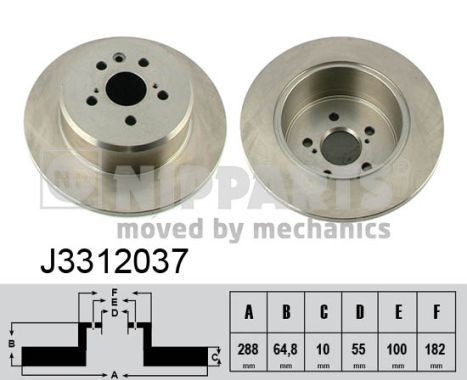 NIPPARTS stabdžių diskas J3312037