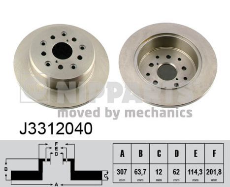 NIPPARTS Тормозной диск J3312040