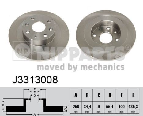 NIPPARTS Тормозной диск J3313008