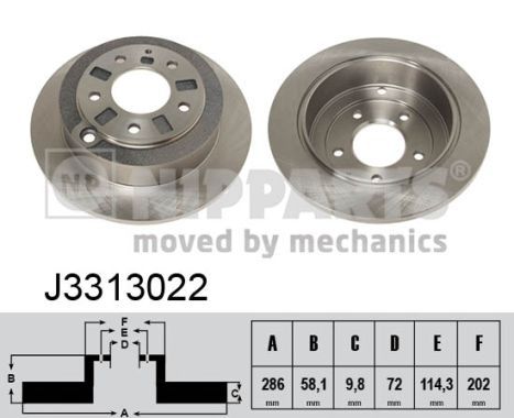 NIPPARTS Тормозной диск J3313022