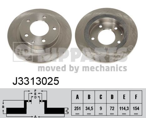 NIPPARTS Тормозной диск J3313025