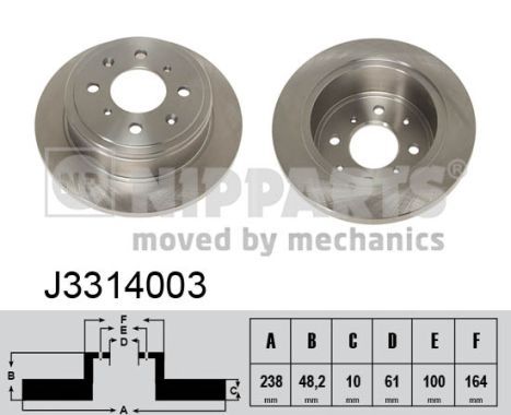 NIPPARTS Тормозной диск J3314003