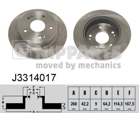 NIPPARTS Тормозной диск J3314017