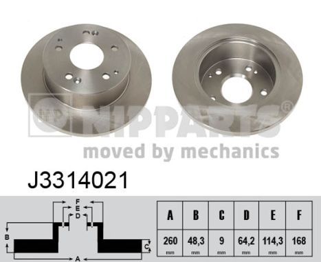 NIPPARTS Тормозной диск J3314021