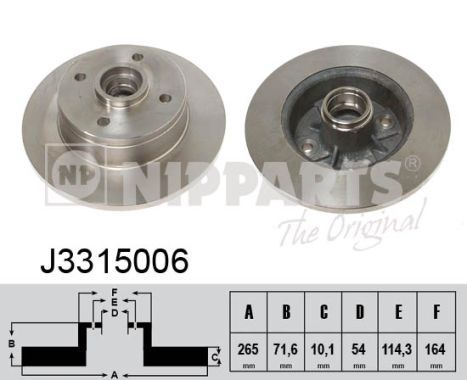 NIPPARTS Тормозной диск J3315006