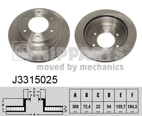 NIPPARTS Тормозной диск J3315025