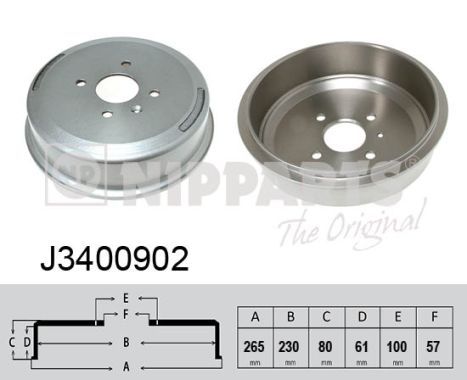 NIPPARTS Тормозной барабан J3400902