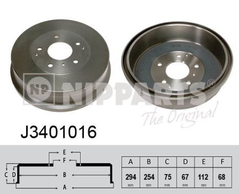 NIPPARTS Тормозной барабан J3401016