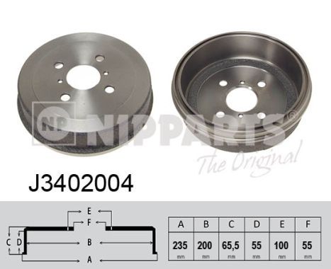 NIPPARTS Тормозной барабан J3402004