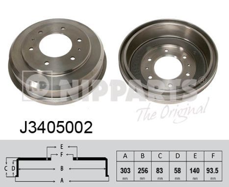 NIPPARTS Тормозной барабан J3405002