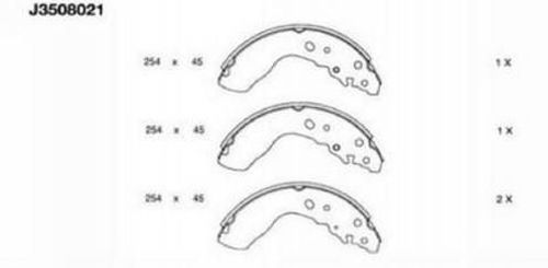 NIPPARTS Комплект тормозных колодок J3508021