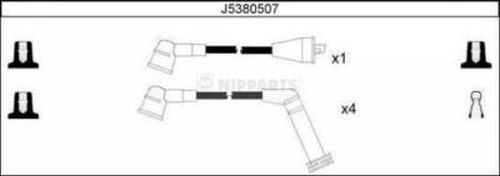 NIPPARTS uždegimo laido komplektas J5380507