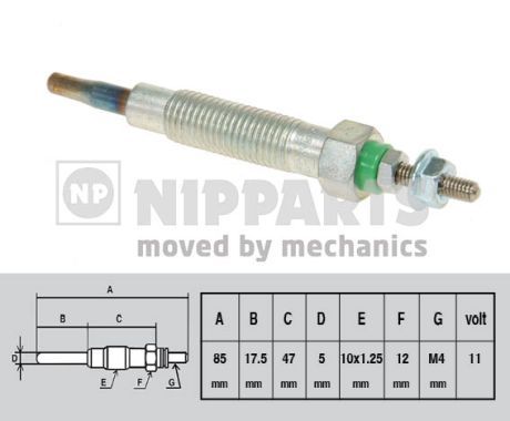 NIPPARTS Свеча накаливания J5715012