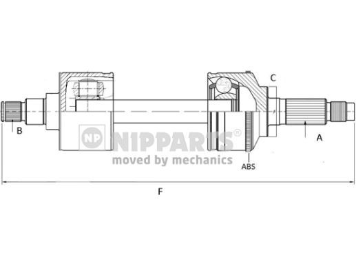 NIPPARTS Приводной вал N2802000