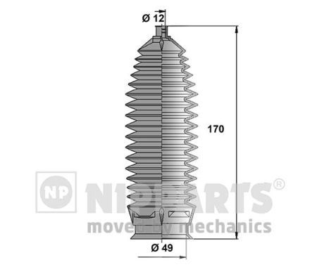 NIPPARTS gofruotoji membrana, vairavimas N2840308