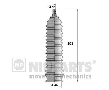 NIPPARTS gofruotoji membrana, vairavimas N2840903