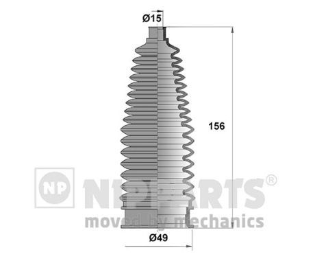 NIPPARTS Комплект пыльника, рулевое управление N2842046