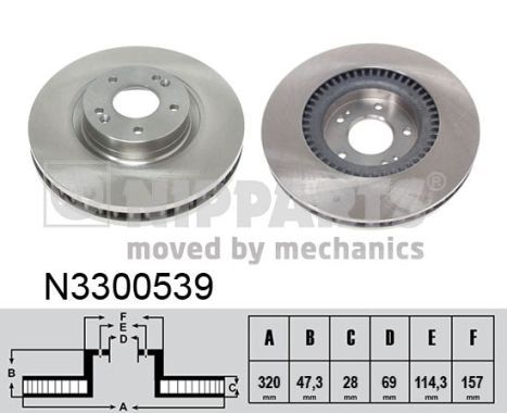 NIPPARTS Тормозной диск N3300539