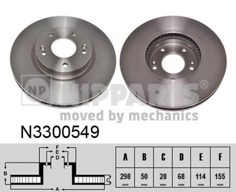 NIPPARTS Тормозной диск N3300549