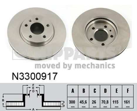 NIPPARTS Тормозной диск N3300917