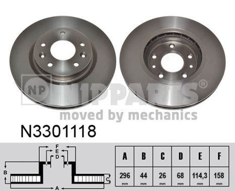 NIPPARTS stabdžių diskas N3301118