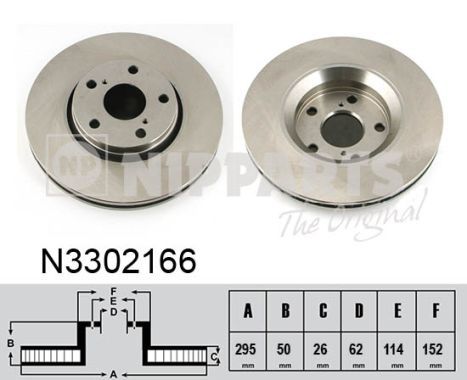 NIPPARTS Тормозной диск N3302166